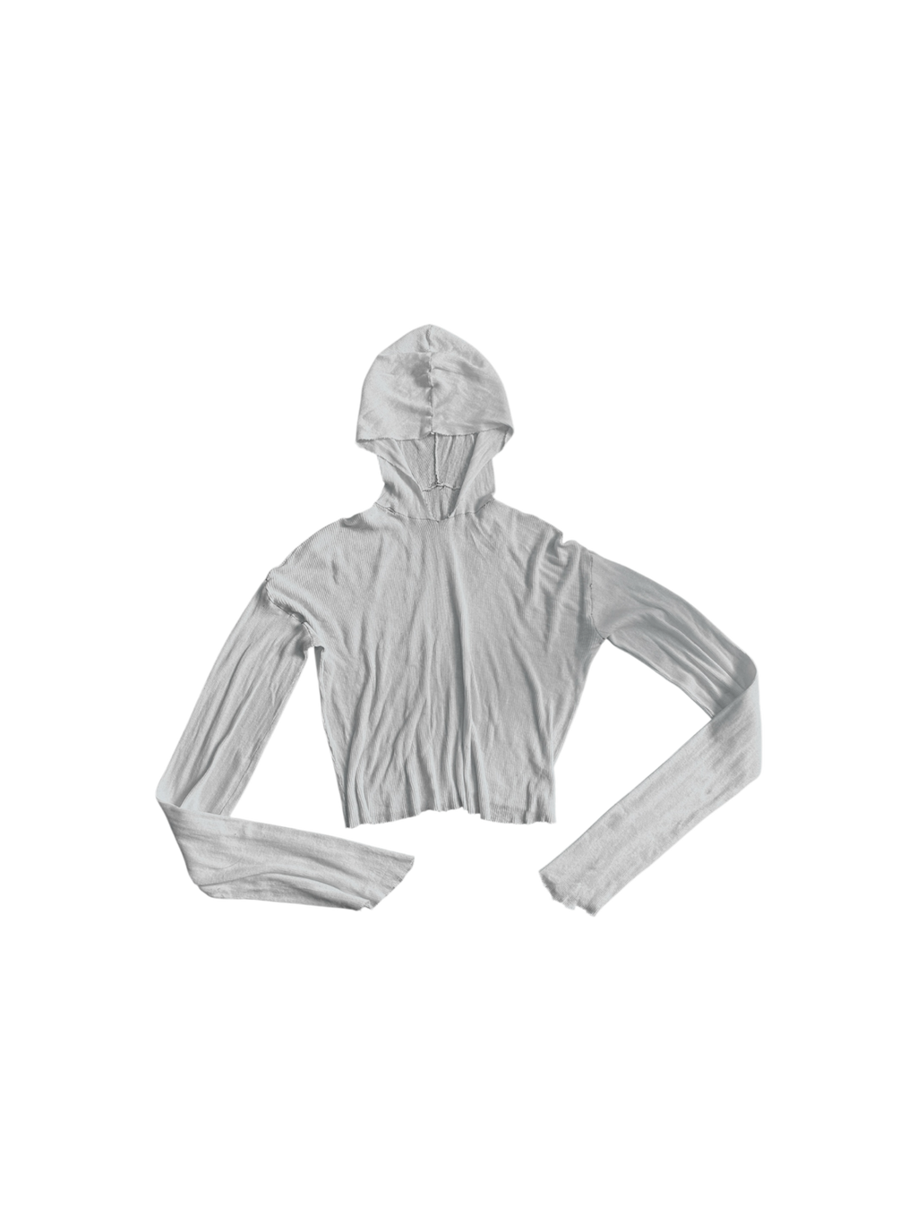 Ribbed hooded long sleeve