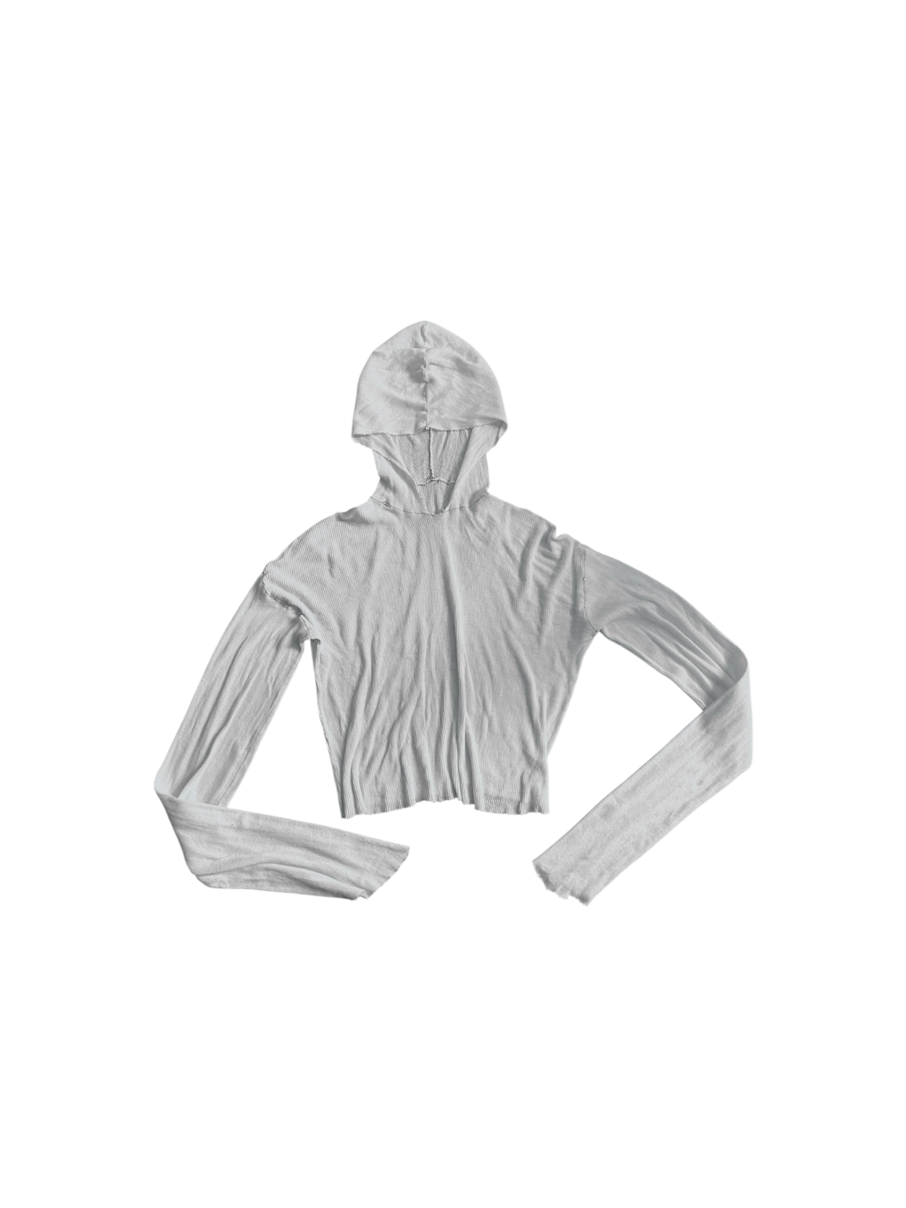 Ribbed hooded long sleeve