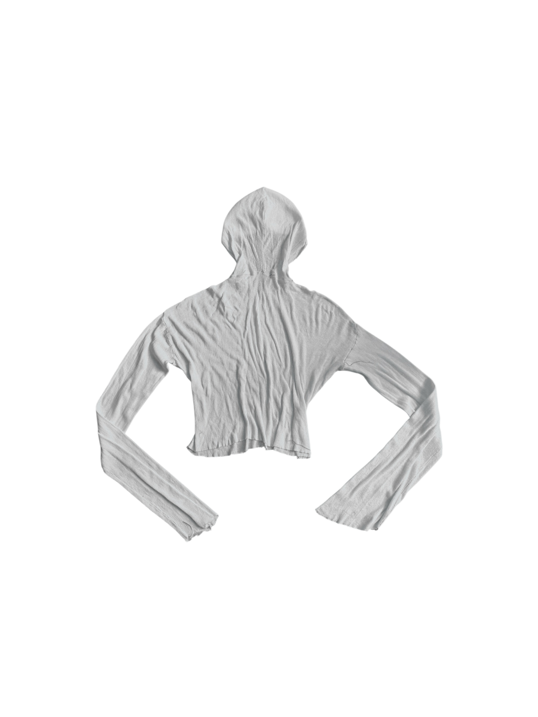 Ribbed hooded long sleeve