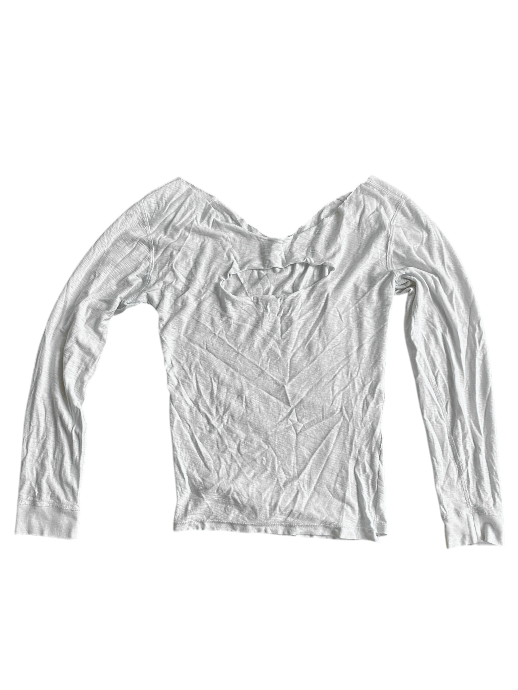 Open back deep cut long sleeve