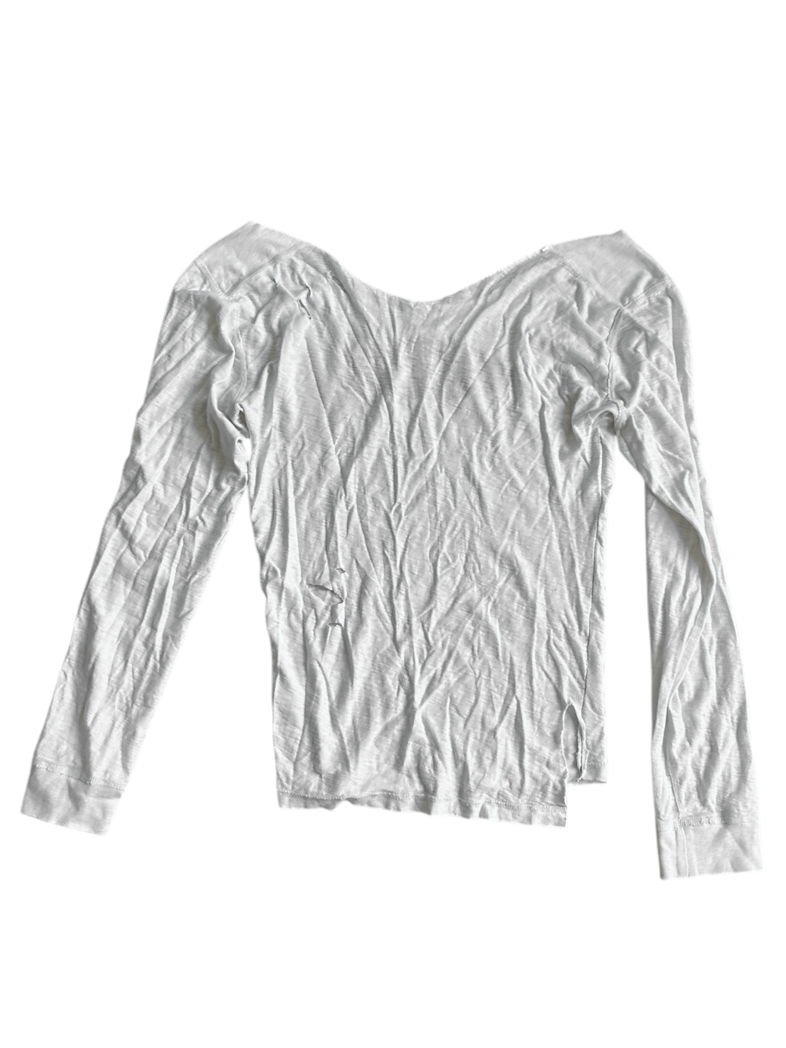 Open back deep cut long sleeve